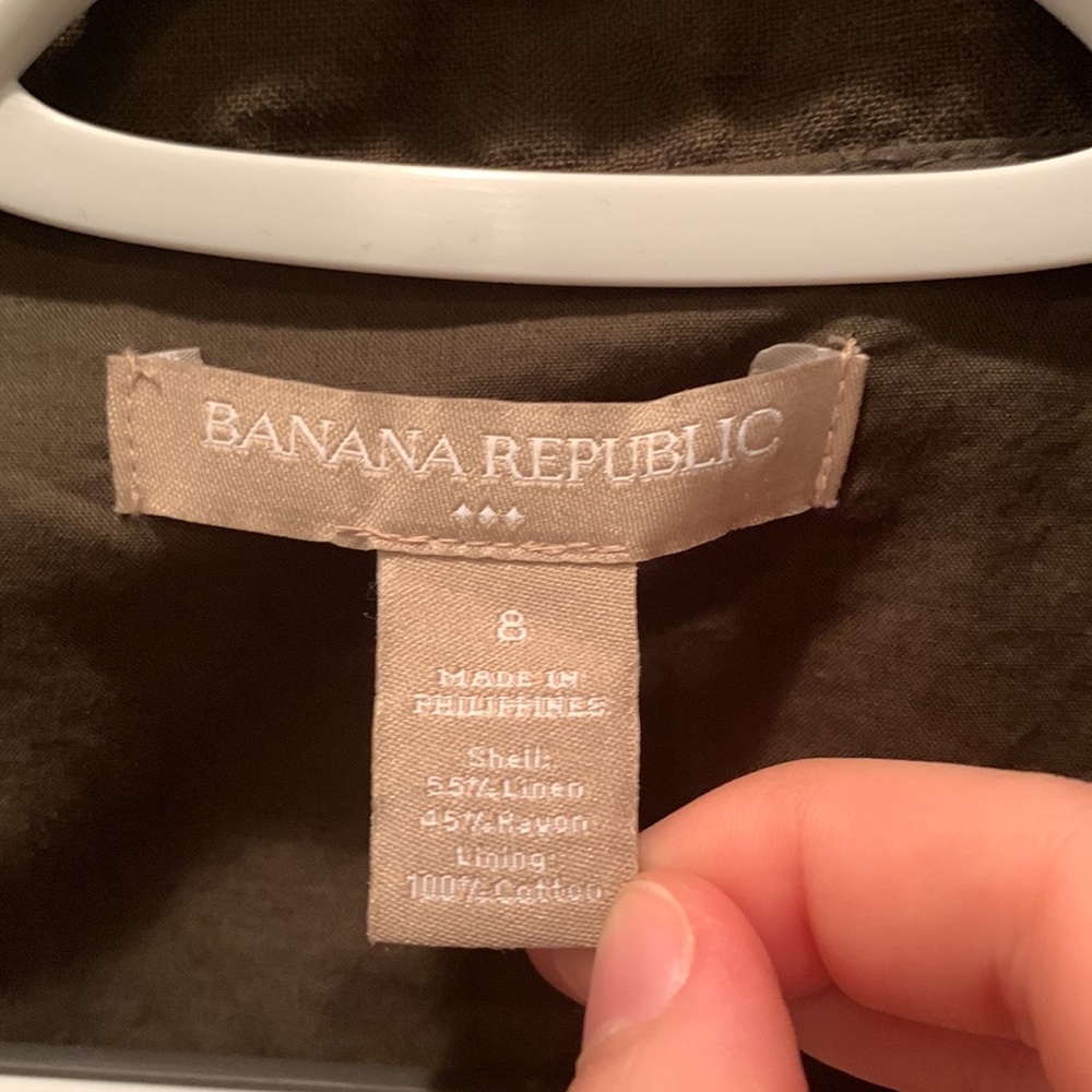 Banana republic size 8 cargo shirt dress olive green - Picture 3 of 3